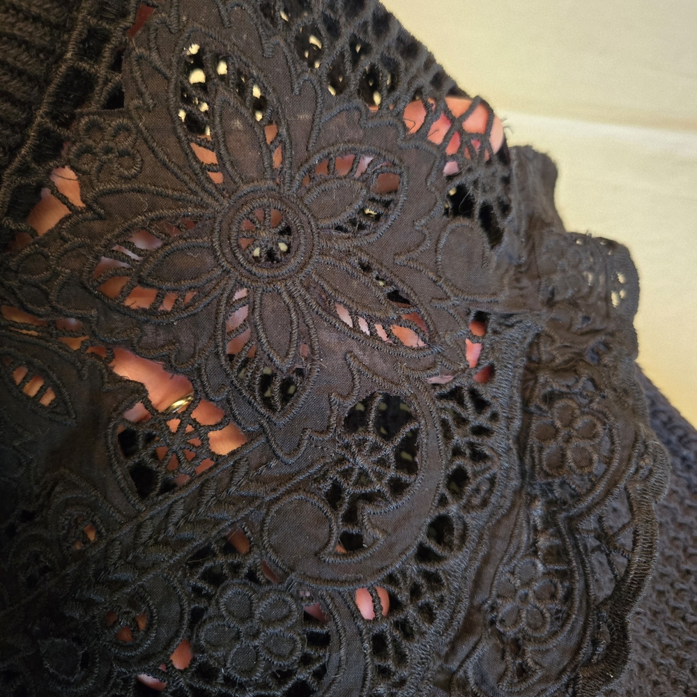 Antonio Melani X Jennifer Sumko Black Lace Sweater - Picture 3 of 11